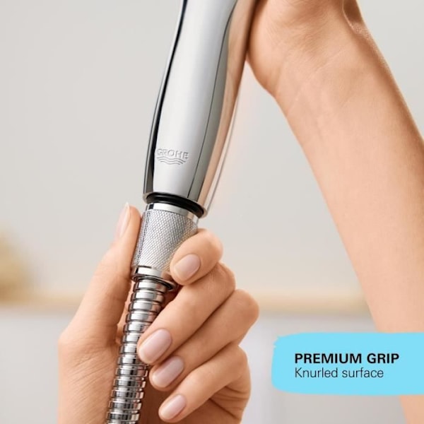 Fleksibel bruser - GROHE - VitalioFlex Metal - 2 m - Krom - Modstandsdygtig over for folder Krom