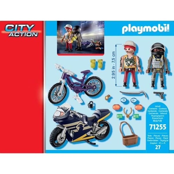 PLAYMOBIL 71255 Aloituspaketti Agentti ja varas, City Action, poliisit, 4-vuotiaat ja sitä vanhemmat Flerfärgad
