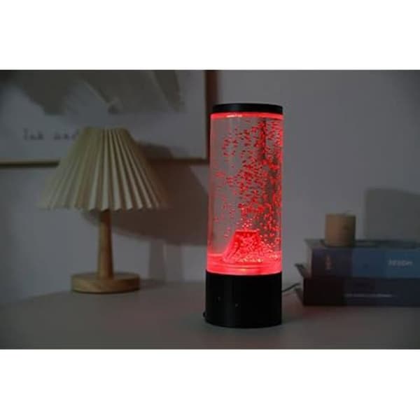 Lampe - I-TOTAL® - Vulkan - 30 cm - LED-belysning - Rød - Moderne design Rød