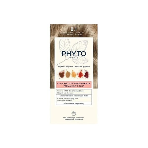 Phytocolor lys aske blond 8.1 permanent farvning Lys askeblond