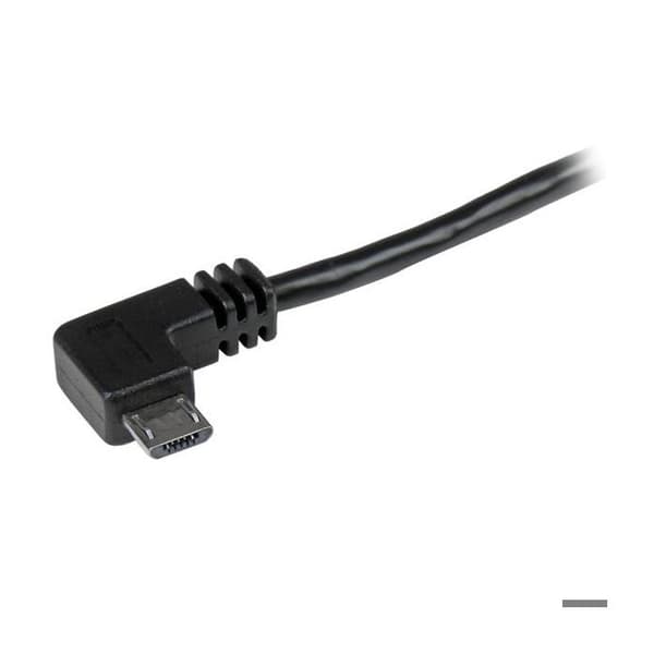 STARTECH.COM USB A til Micro B-kabel med retvinklede stik - Micro USB-ledning - M/M - 1 m - Sort