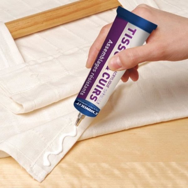 Speciale tekstil lim - CYANOLIT - Fleksibel binding - Ideel til stof og tekstiler