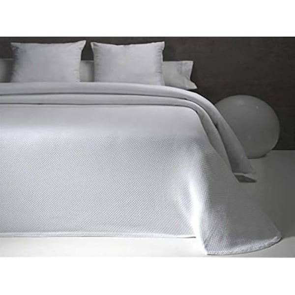Boutis sengetæppe - JAVIER LARRAINZAR - Hvid - 180 x 270 cm - Jacquard stof - Soft touch Vit