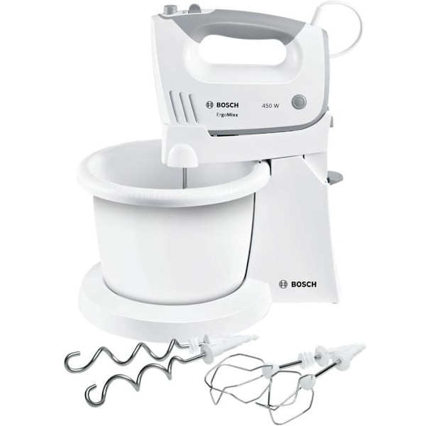 Käsivirtaminen - Bosch - MFQ36460 - Valkoinen - Vatkaimet ja terät - Kapasiteetti 500g