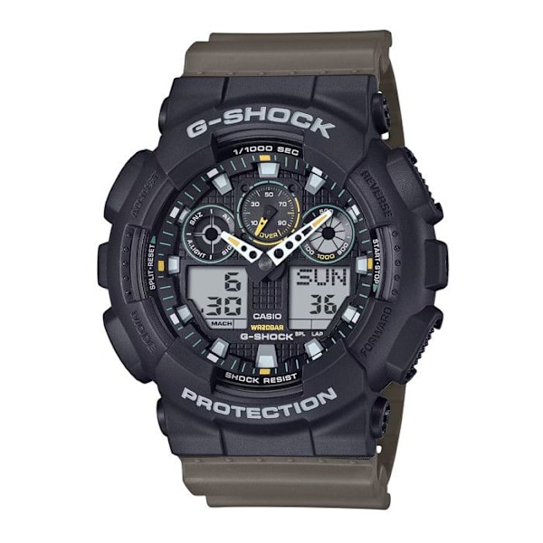 CASIO Watch - Herr - GA-100TU-1A3ER - Vattentät 20 Atm - Brun plastrem kastanj