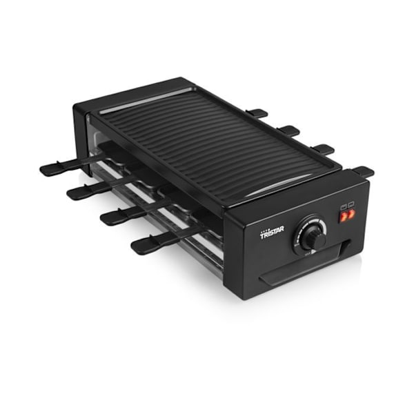 Tristar RA-2736 raclette grilli - Raclette - Pizzat ja grilli - 1300 W - Mukana tarvikkeet - Musta - 8 henkilöä sort