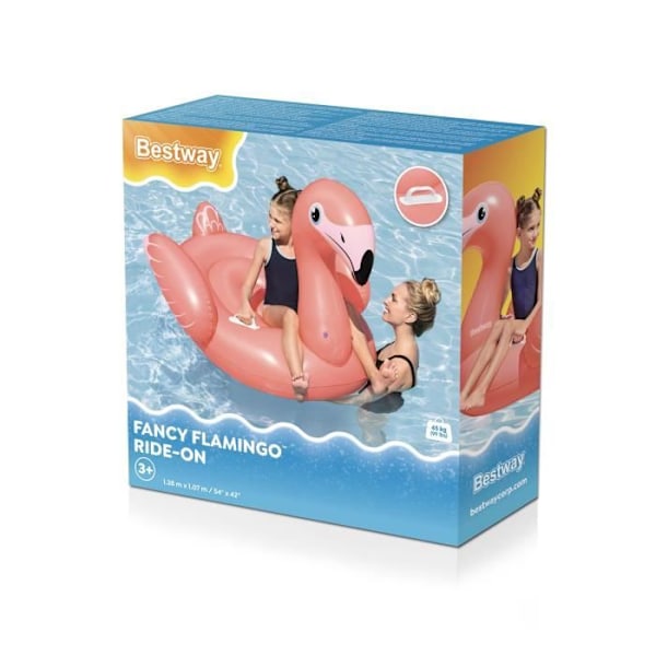 Bårt til at ride - Bestway - Flamingo - 138 x 107 cm Rosa