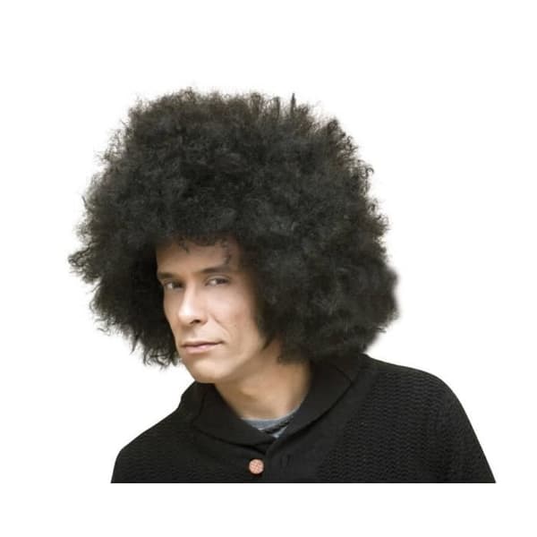 Peruukki - Disfrazzes - Erittäin suuri Afro - Miehet - Ulkoilu - Musta Sort