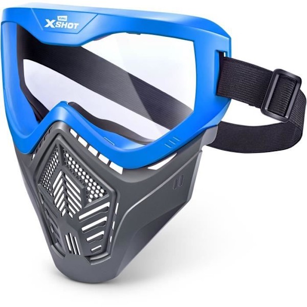 Tilbehør - ZURU - X-SHOT Excel Blå Maske - Justerbar Maske - Stilet Design - Indbygget Ventilation Flerfärgad