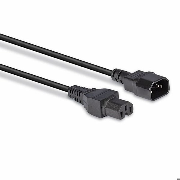 Lindy Hot Condition Type Strømforlængerkabel IEC 60320 C14 til IEC 60320 C15 2m støbt sort