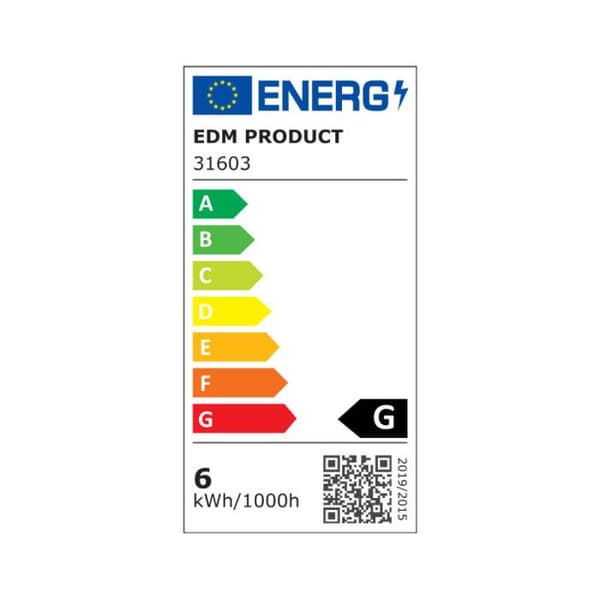 Mini rund EDM LED spotlight - 6W - 320lm - 6400K - Krom ram - 31603 Krom