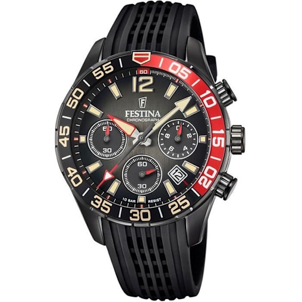Ure - Festina - 20518 - Analog - Silikone - Sportiv Svart, Grön