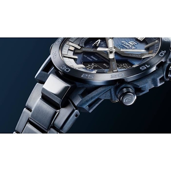 Kello - CASIO - ECB-2000CB-2AEF - Ruostumaton teräs - Vedenkestävä 10 baaria - Kaksoisnäyttö Blå