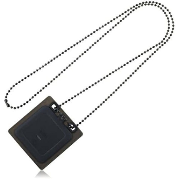 ODM DD102A-1 Unisex vedhængsur - Digital Quartz - Sort stålkuglehalskæde