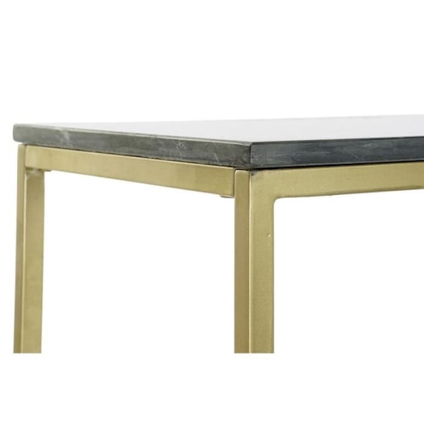 sidebord 40 x 46 x 65 cm sort guld marmorjern
