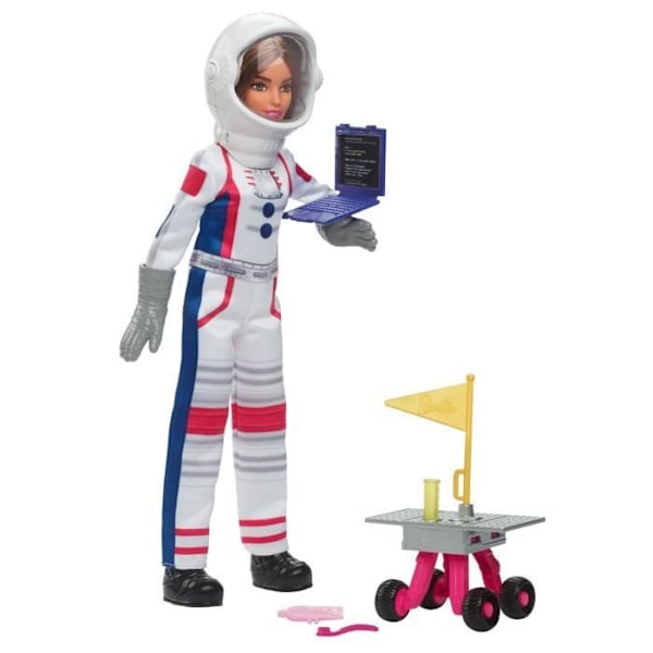 Coffret Barbie Astronaut - Mattel - 65-årsjubileum - 10 tillbehör - Flerfärgad - Från 3 år och uppåt Flerfärgad