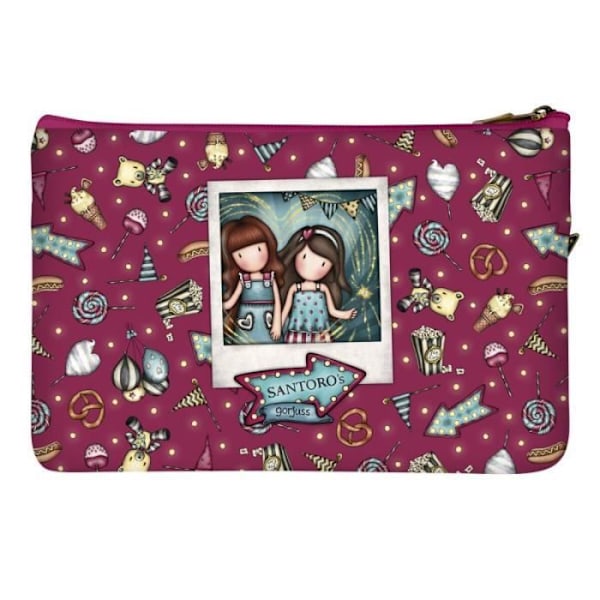 Gorjuss Fireworks Bordeaux skolepenalhus (23,4 x 15,5 x 1,5 cm)