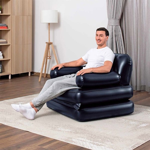Bestway Oppustelig Lænestol Sort 191 x 38 x 25 cm Svart