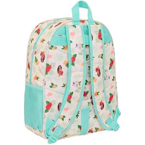 Koulureppu - SAFTA - VAIANA - Beige/Sininen - 33x14x42 cm - Soveltuu vaunuun beige/blå