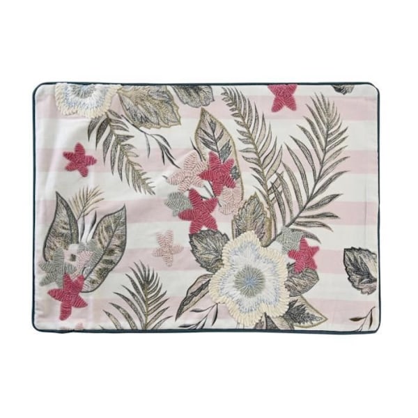 tyynynpäällinen 60 x 1 x 40 cm trooppinen vaaleanpunainen vihreä