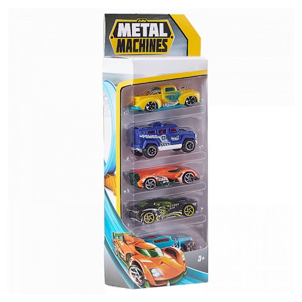 Paket med 5 ZURU METAL MACHINES metallbilar - för barn - flerfärgade - från 3 år Flerfärgad
