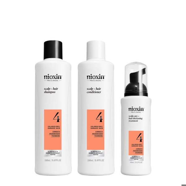Nioxin 4 Kit Trifasico Shampoo 150ml Balsam 150ml Behandling 40ml