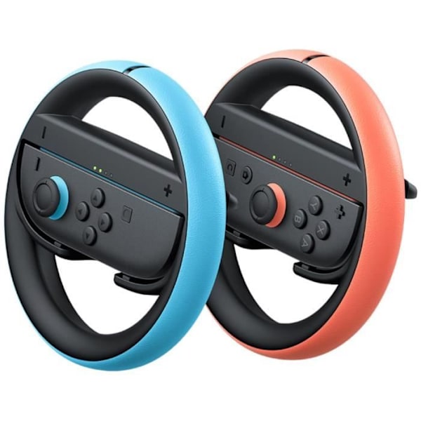 Paire af rat til Joy-Con controllere 2 • Tilbehør til Nintendo Switch 2 Sort, Lys Blå & Lys Rød