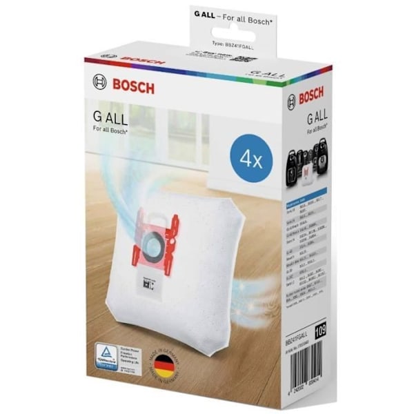 Imukyltit - BOSCH - BBZ41FGALL - PowerProtect Type G ALL aktiivihiilillä - 4 kpl imukylttejä + 1 suodatin