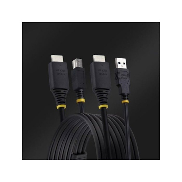 StarTech.com KVM-kabel HDMI og USB 4K60Hz 3m Sort HU12210 - Tilbehør til computere