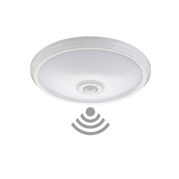 LED-loftlampe - EDM - 2xE27 - Sensor IP20 - Ø 30cm - Højde 9,6cm Vit