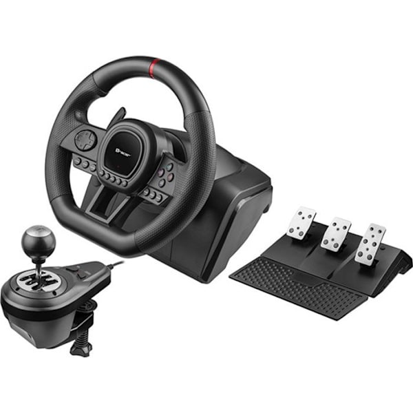 Games Steering Wheel Tracer Rattset, växellåda, pedaler, för PC PS3 PS4 Xbox One Xbox360 Switch, Simracer