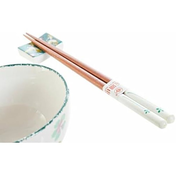 Sushi Set - DKD Heminredning - 25 x 25 x 6,5 cm - Porslin och trä - Grön färg - Rektangulär Grön