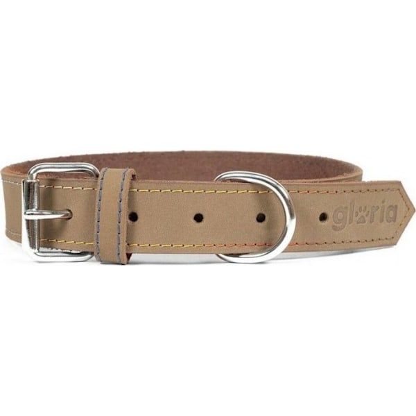 Halsband - GLORIA - Nubuck - Brun - Justerbar - D-ring Brun