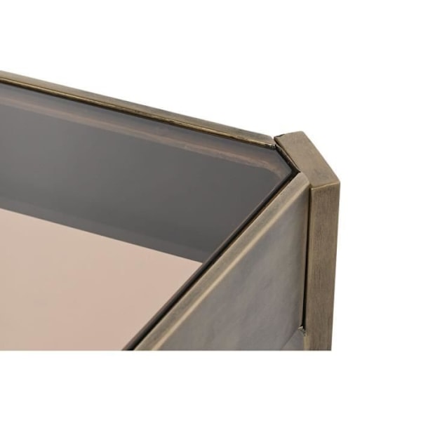 modern stil soffbord guldglas, metall 102 cm