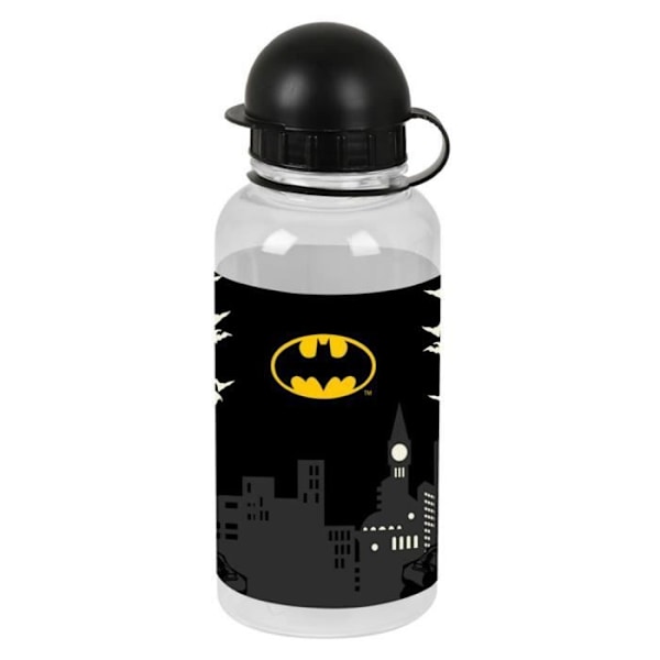 Vandflaske - SAFTA - BATMAN HERO - 0,5L - BPA-fri plast - Sort Svart