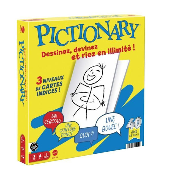 Pictionary - Perhesuosikki lapsille ja aikuisille - 8-vuotiaat+ - JDX98 Flerfärgad