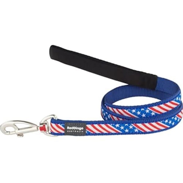 Koiran talutushihna - RED DINGO - US Flag Style - 15 mm - 120 cm - Monivärinen mångfärgad