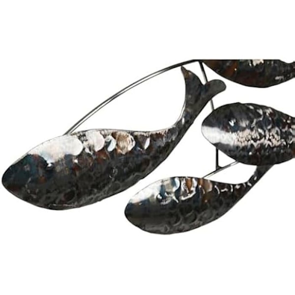 Seinäpeili - HOME ESPRIT - Kala - Hopea metalli - 70 x 10 x 110 cm - Nykyaikainen sisustus Flerfärgad