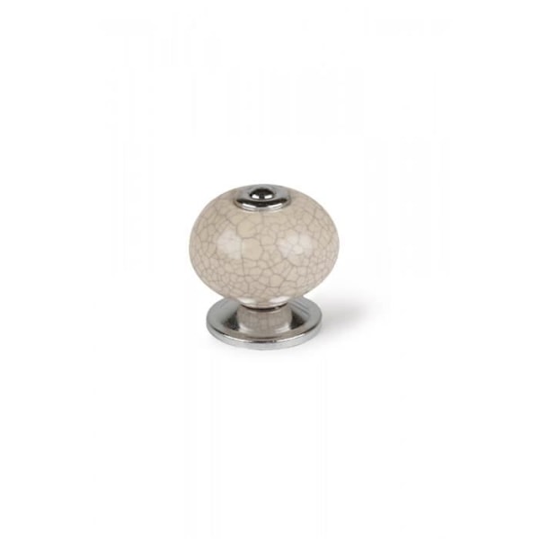 Crackle posliinipallokalusteen nupit - BRÄNDI - Antik malli - Beige - K.38 x l.40 x D.40 mm Beige