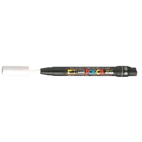 Penselmarkör - UNIBALL - POSCA PCF350 - 1-10mm - Oföränderlig - Opaque Vit