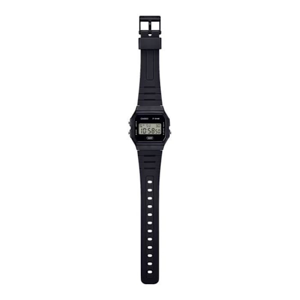 Casio Kello - Unisex - F-91WB-1AEF - Vedenpitävä 3 Atm - Musta Muovihihna Svart