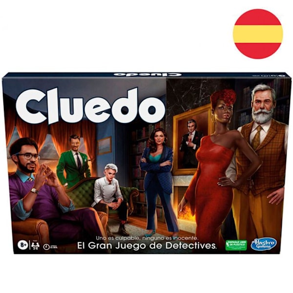 Hasbro Cluedo klassiske brætspil svart