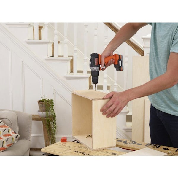 Akku slagboremaskine - Black & Decker - BDCHD12S1-XJ - 12V - Lithium-ion - 1,5 Ah