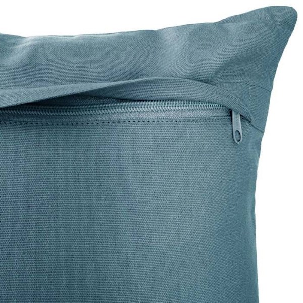 Kudde - ottomönster - bomull - ankblå - 38x38 cm - Ankblå - Atmosphera inredningsarkitekt Blå