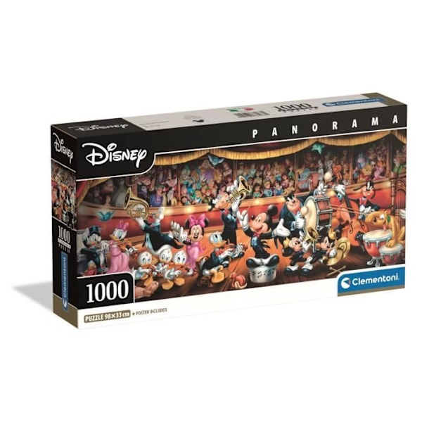 CLEMENTONI - Compact 1000 brikker Panorama - Disney Orkester
