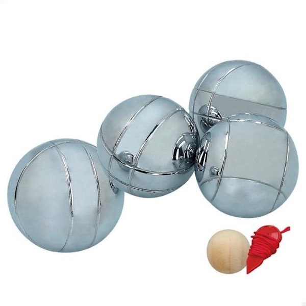 Brädspel - Aktive - 4 metalliska petanquebollar - bärväska ingår Metallisk