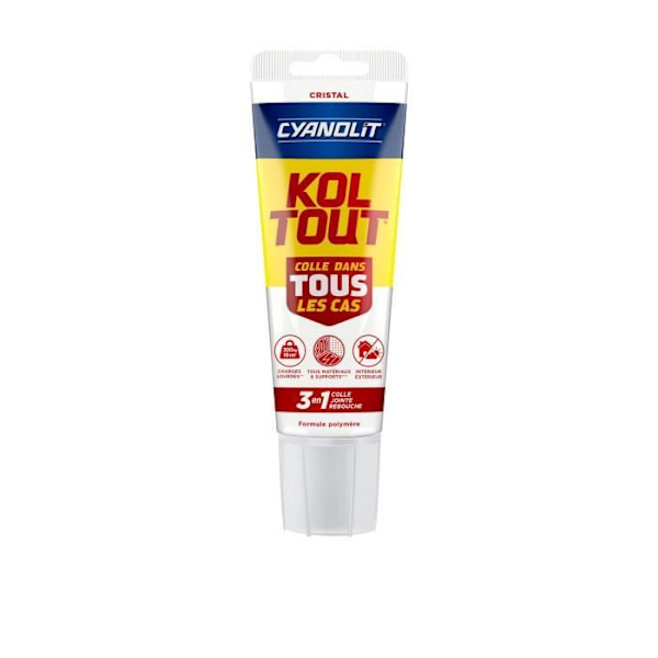Montering- og tætningslim - CYANOLIT - Krystal - Tube 125 ml - Transparent - Praktisk og fleksibel