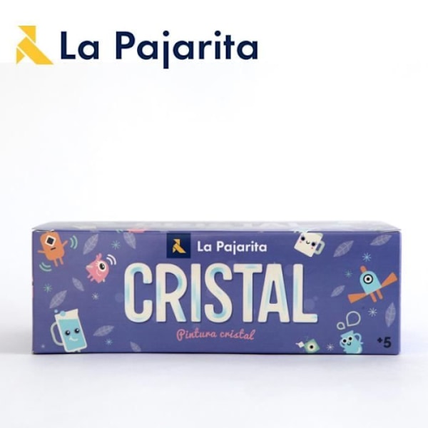 Kristallilasi-maalaussarja - LA PAJARITA - 6x25ml - Vedenpohjainen läpinäkyvä lakka - Kirkkaat ja intensiiviset värit