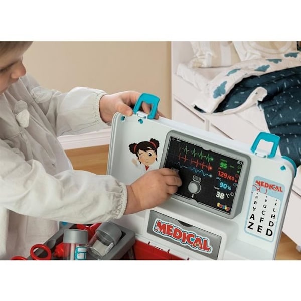 Smoby - Medicinal taske - Mange medicinske tilbehør - Fra 3 år - Fremstillet i Frankrig Flerfärgad