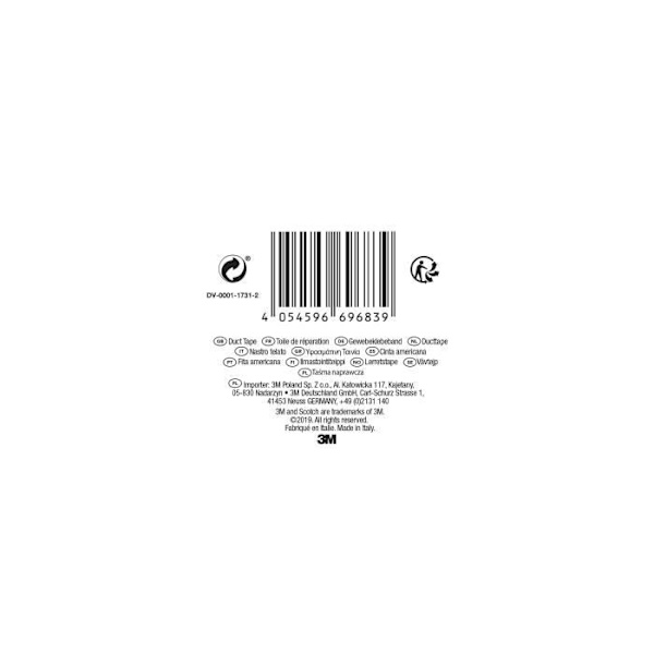 3M universal reparationsklud - sort - 25mx48mm sort